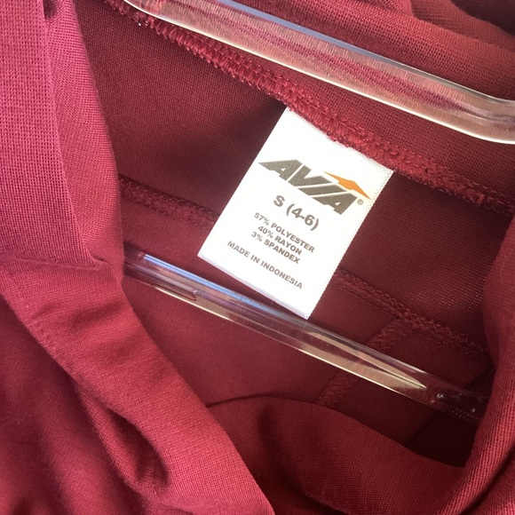 Avia Women's Athleisure Tie Back Hoodie in Red Balm Size Small - Picture 3 of 12